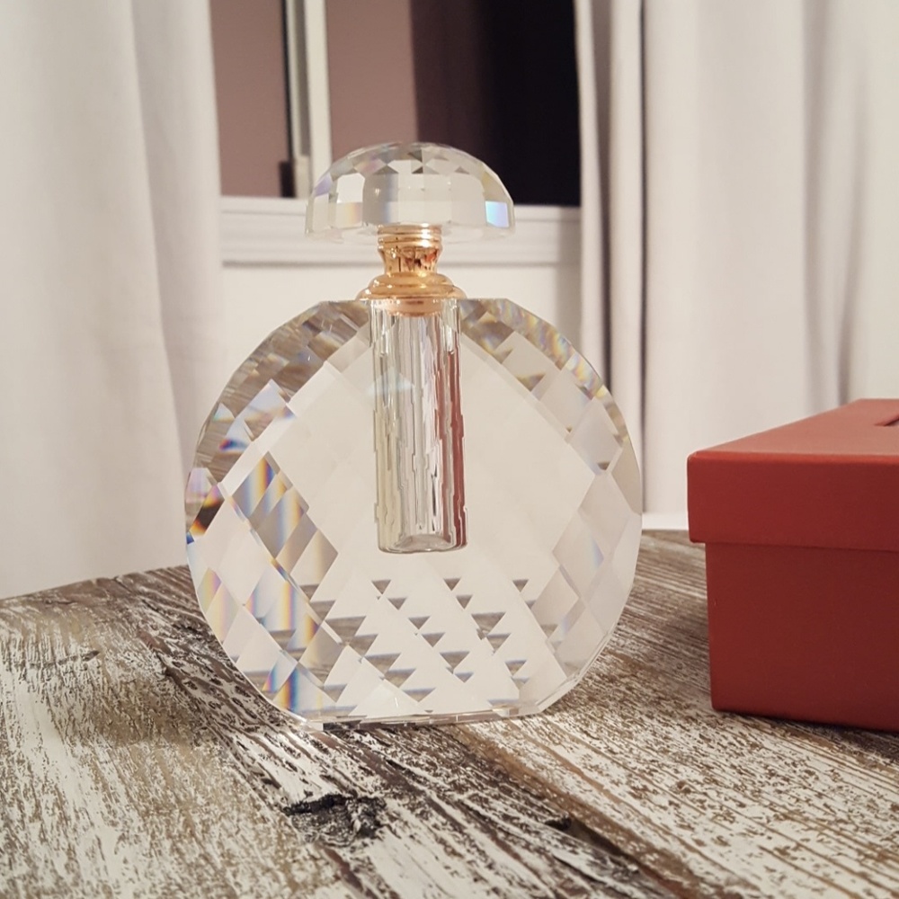 NIB Large Oleg Cassini Cristal Parfum Bottle